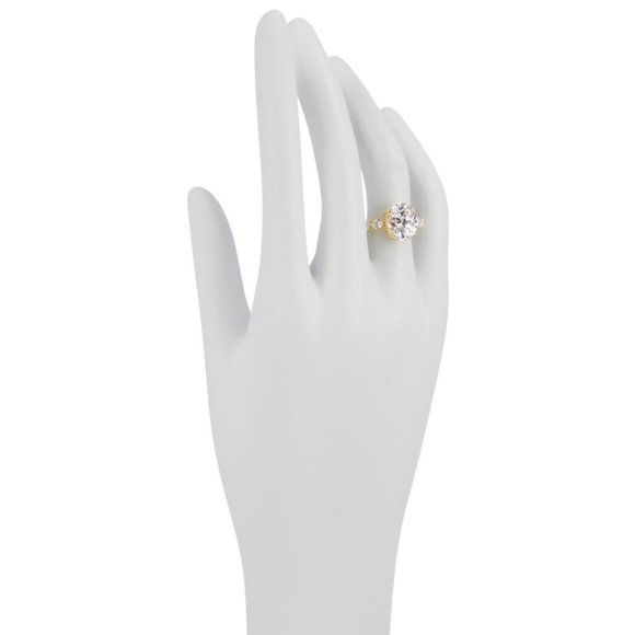 NEW Judith Ripka 14K Clad Silver Diamonique Ring - Picture 3 of 4